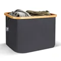 HENNEZ Korb zur Aufbewahrung 40L Aufbewahrungskorb Groß kompatibel Ikea Kallax Korb Grau Regal Aufbewahrungsboxen - Stoffboxen Kisten Körbe zur Aufbewahrung kompatibel als Wäschekorb Stoff faltbar