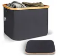 HENNEZ Aufbewahrungskorb 40L kompatibel Ikea Kallax Korb Grau, Stoffboxen Kisten Körbe zur Aufbewahrung