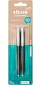 share Kugelschreiber 2er Set – Kugelschreiber Set spendet eine Unterrichtsstunde für ein Schulkind – Eco-Druckkugelschreiber – Schriftfarbe blau, 1 Stück (2er Pack)