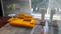CALIA ITALIA 3,5-Sitzer Toby Wing, 228 cm breit, Designsofa mit erstklassigem Sitzkomfort, inklusive Sitztiefenverstellung, Füße in Chrom glänzend