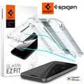Spigen 2x Displayschutz für iPhone 16 / 15 Schutzglas Panzerfolie Anbringhilfe