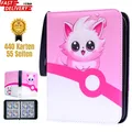 Sammelalbum für Pokemon Karten Heft Sammelmappe Ordner 440 Karten 4 Pocket Rosa