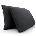 Sofakissen mit Füllung und Bezug - Sofakissen Groß 40x60 cm - Couchkissen Schwarz 2er Set viel Füllung – OekoTex zertifizierte Zierkissen Sofa & Couch – Bequeme Dekokissen Wohnzimmer, Schlafzimmer