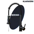 BERND Gastronomie Niederdruck Armatur/ Boiler Wasserhahn Küche Edelstahl Schwarz