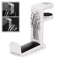ENHANCE PC Gaming Headset Kopfhörer Halterung Hanger Mount Kopfhörer Stand mit verstellbaren & Schwenkarm, unter Schreibtisch Clamp auf Design, Universal Fit & Erbaut in Kabel Clip Organizer - Weiß