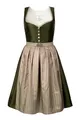 Edelnice Trachtenmode Exklusives Designer Midi Dirndl Adele mit Knopfleiste inkl. Dirndlschürze Gr. 32-54 (DE/NL/SE/PL, Numerisch, 32, Regular, Regular)