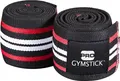 Gymstick Knie Straps, Abdeckung und Rebound, Schwarz, 162cm Länge, 8,5cm Breite
