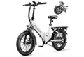 Vankel E-Bike Faltrad Klapprad Elektrofahrrad mit 20*3,0 Zoll Reifen, Fatbike, 7 Gang SHIMANO, Kettenschaltung, Heckmotor, 450 Wh, faltbares Pedelec mit Hintterradmotor für Pendler und Reisen