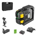 STABILA 12-V-System Kreuzlinienlaser grün LAX 500 G, selbstnivellierend, mit Lotpunkten, max. Reichweite: 40 m, CAS-Akku und CAS-Ladegerät (EU), Laserbasis, Wandhalterung, Zielplatte, Tragekoffer