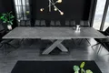 riess-ambiente Esstisch MONTREAL 180-280cm grau/graphit - Keramik-Optik, ausziehbar, X-Gestell (Einzelartikel, 1-St), Industrial Look für Esszimmer & Konferenzraum – ideal bis 12 Personen