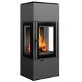 Kaminofen KRATKI STAHLOFEN THOR 8 VIEW BRENNKAMMER IN SCHWARZ,BlmSchV2«, (1-tlg)
