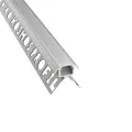 tktrading24 C-T77 LED Premium Fliesenprofil Ecke aussen 10mm silber - 1m milky