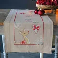 Vervaco Tischläufer Kreuzstich Stickpackung "Rentieriere und Weihnachten", Stick
