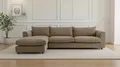 LeGer Home by Lena Gercke Ecksofa Avelina, Breite 297 cm, in Cord- und Chenille- Stoff, Rückenkissen mit Federn