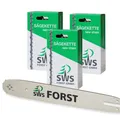 35cm SWS Forst Schwert Set mit 3 Sägeketten 3/8 50TG 1,3mm p.f. Stihl MSE230