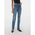 Vero Moda Straight-Jeans VMFLASH MR STRAIGHT JEANS LI347 GA NOOS Baumwollmischung mit Stretch, regular waist, straight fit blau L (40)