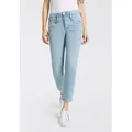 Herrlicher 7/8-Jeans Shyra Cropped Denim Comfort mit halb verdeckter Knopfleiste blau 33