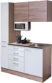 Flex-Well Pantryküche Samoa, Gesamtbreite 130 cm, mit Apothekerschrank und Mikrowelle etc.