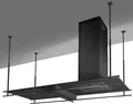 Airforce Inselhaube Frame Isola Abzugshaube 140x60cm Abluft/Umluft