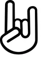 Devil Rock 'n' Roll Hand Musik Bands Rocker Teufel Sticker Aufkleber ca. 15x10cm