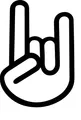 Devil Rock 'n' Roll Hand Musik Bands Rocker Teufel Sticker Aufkleber ca. 15x10cm