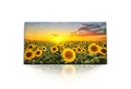 Sinus Art Leinwandbild Kunstdruck Bilder 120x60cm Sonnenblumenfeld Sonnenblumen Gelb Sonnenun, (1 St)