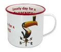 Enamel Toucan On Weathervane Design Mug with Lovely Day for a