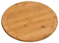 KESPER 58444 Fleischteller Ø 30 cm aus FSC®-zertifiziertem Bambus/Vesperteller/Pizzateller/Holzteller/Schneidebrett