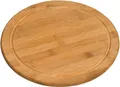 Kesper Pizzaschneidebrett Fleischteller Ø 30 cm aus FSC®-zertifiziertem Bambus, Vesperteller, Pizzateller, Holzteller, Schneidebrett