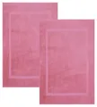 Betz Badvorleger Premium 50x70 cm 2er Set – Badematten aus 100% Baumwolle, ca. 650 g/m², Oeko-TEX® Standard 100, saugstark & weich Farbe Altrosa