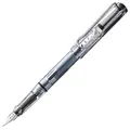 Lamy safari vista Füller - Füllhalter mit ergonomischem Griff & schwarzer Stahlfeder in Strichbreite M - robuster ASA-Kunststoff - inkl. Tintenpatrone T 10 blau - Rechtshänder