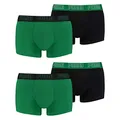 PUMA 4 er Pack Short Boxer Boxershorts Men Pant Unterwäsche kurz 100000884, Farbe:004 - Amazon Green, Bekleidungsgröße:S
