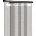 Schellenberg 50654 Fliegengittervorhang Balkontür Insektenschutz Vorhang Telescope, Breite 105 bis 130 cm anpassbar, Höhe 250 cm, Anthrazit