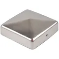 Holmwerk Pfostenkappe Pfostenkappe Edelstahl 121 mm Pyramide Abdeckkappe für Pfosten 12x12cm (1 St) silberfarben 12 cm x 12 cm