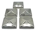 5 x Pfostenkappe Pyramide Abdeckkappe Holz Zaun Pfosten 121 mm Edelstahl - 31585