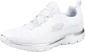 Skechers Damen Summits Leopard Spot Sportschuhe, White Mesh Silver Trim, 37 EU