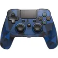 snakebyte GAME:PAD 4S - camo blau - Wireless Bluetooth Controller für PlayStation 4, Analoge Joysticks, Kopfhöreranschluss, Dual Vibration Feedback - Grau