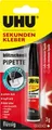 UHU Sekundenkleber blitzschnell Pipette Control flüssig 3 g  Sekundenkleber