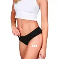 Taynie Periodenslip Classic – bequeme Low Waist Periodenunterwäsche für leichte Tage Damen (1-St., 1er-Pack) Komfortabler Slip aus Bio-Baumwolle mit Ultra Dry Technologie - Alltag schwarz 44/2XL