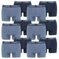 PUMA 12 er Pack Boxer Boxershorts Men Herren Unterhose Pant Unterwäsche, Farbe:037 - Denim, Bekleidungsgröße:M