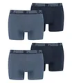 PUMA 4 er Pack Boxer Boxershorts Men Herren Unterhose Pant Unterwäsche, Farbe:037 - Denim, Bekleidungsgröße:M