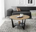 Couchtisch Cadiz rund | Ø70 | Eiche massiv / grau