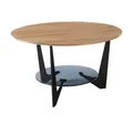 MCA furniture Couchtisch Couchtisch Cadiz rund, Ø70, Eiche massiv / grau (no-Set), Breite 70 cm, Tischplatte aus Eiche