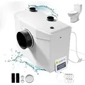 Juskys Hebeanlage 600 W - Schmutzwasserpumpe mit Häcksler, Kleinhebeanlage, 7 m - Weiß