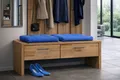 bv-vertrieb Garderobe Garderobenbank Kernbuche Flur-Bank Sitzbank mit Schublade