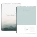 heaven+paper® Fotokalender immerwährend zum selbstgestalten | Bastelkalender ohne Jahr A4 aus extra dickem 250 g/m² Karton | Wandkalender Made in Germany (Aqua)