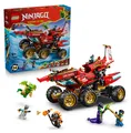 LEGO NINJAGO Wüstensegler - 3-in-1 Ninja-Spielset, umwandelbar in fliegendes Boot, Auto & Motorrad - inkl. 6 Minifiguren - Geschenkidee für Jungen ab 9 Jahren und Dragons Rising Fans - 71869