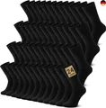 FALARY 12 Paar Socken Herren Damen Baumwolle Herrensocken Schwarz Weiß Sport