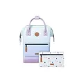 Cabaïa - Adventurer Rucksack Mykonos Medium 18L - Wasserabweisend - Laptopfach bis zu 13 Zoll - 2 Vordertaschen - vegan zertifiziert - Rucksack für Reisen und Arbeit, Damen & Herren - Blau
