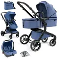 bergsteiger Kombi-Kinderwagen Bergsteiger Kinderwagen Lugo Kombikinderwagen 3in1/4in1 blau